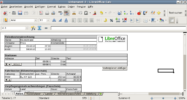 LibO-Reisekostenabrechnung