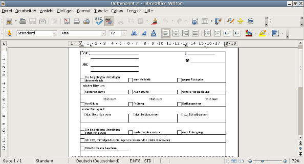Kurz-Begleitschreiben