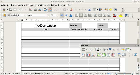 ToDo-Liste, handschriftlich