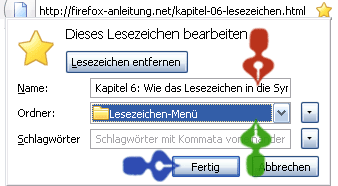 Lesezeichen hinzufügen