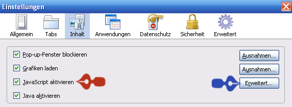 JavaScript aktivieren