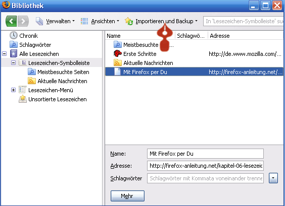 Lesezeichen-Bibliothek